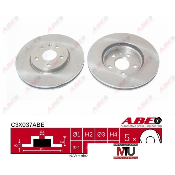 Тормозной диск ABE C3X037ABE
