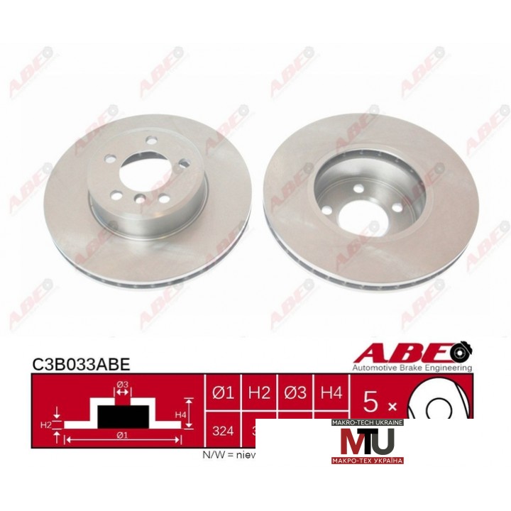 Тормозной диск ABE C3B033ABE