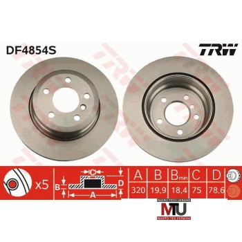 Тормозной диск TRW DF4854S