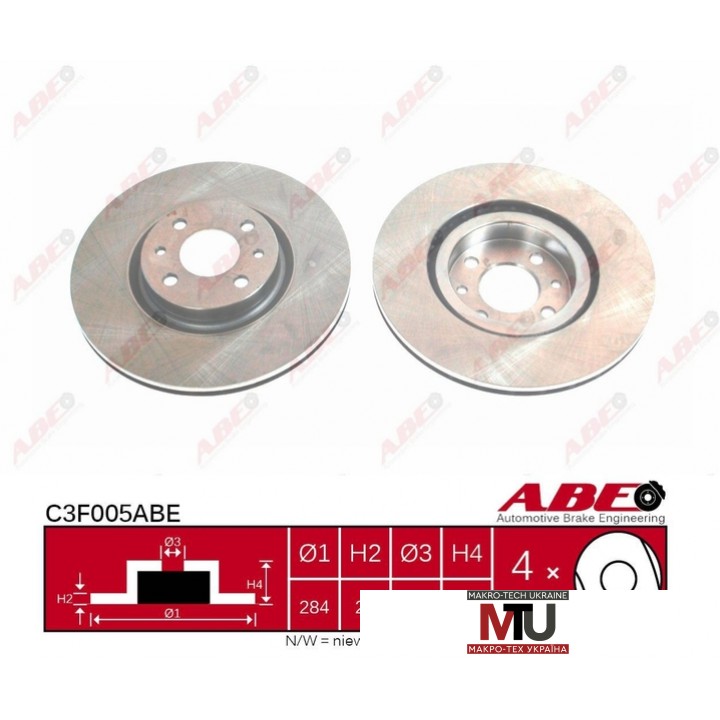 Тормозной диск ABE C3F005ABE