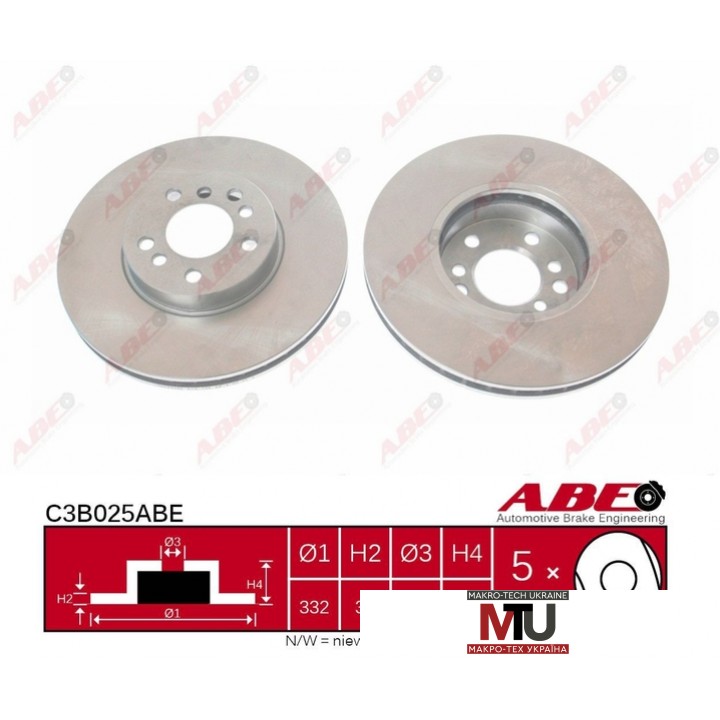 Тормозной диск ABE C3B025ABE