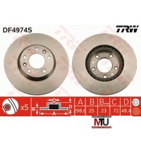 Тормозной диск TRW DF4974S