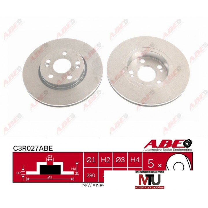 Тормозной диск ABE C3R027ABE