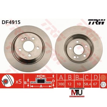 Тормозной диск TRW DF4915