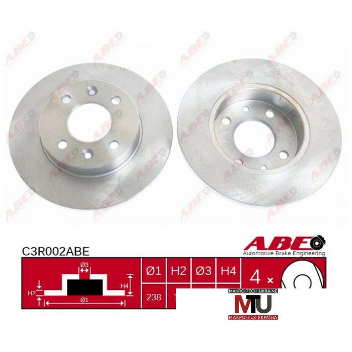 Тормозной диск ABE C3R002ABE