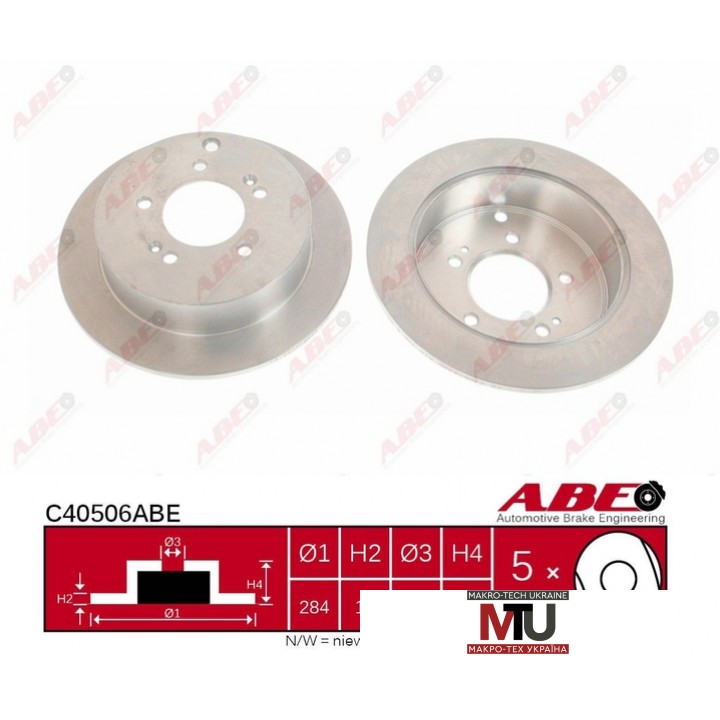 Тормозной диск ABE C40506ABE