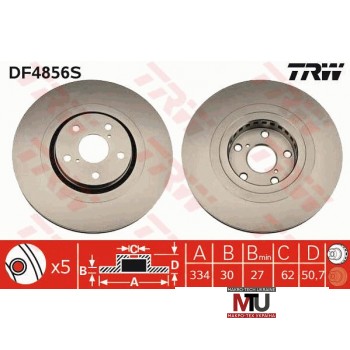Тормозной диск TRW DF4856S