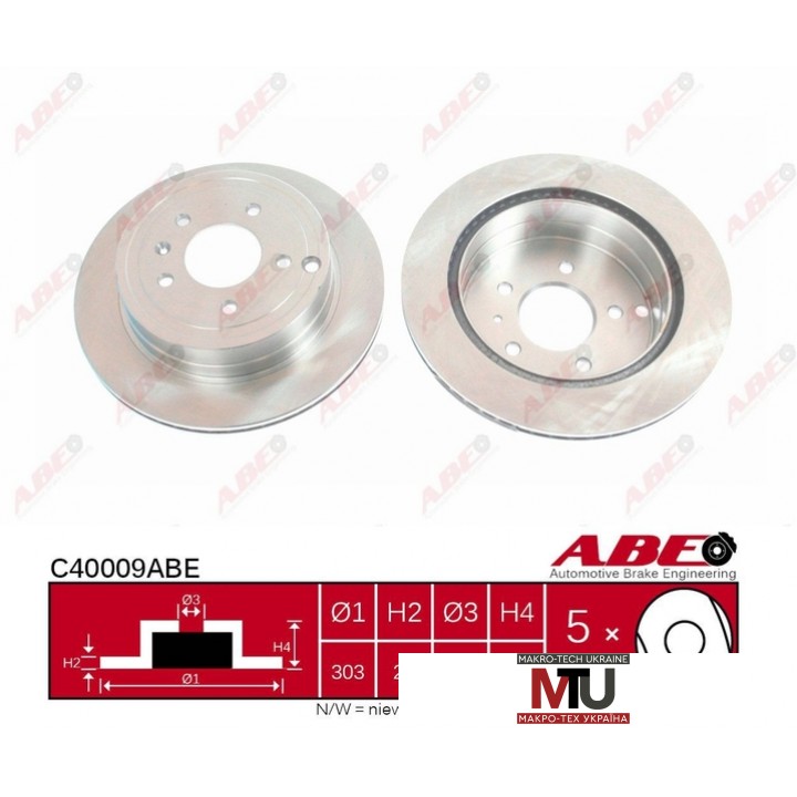 Тормозной диск ABE C40009ABE