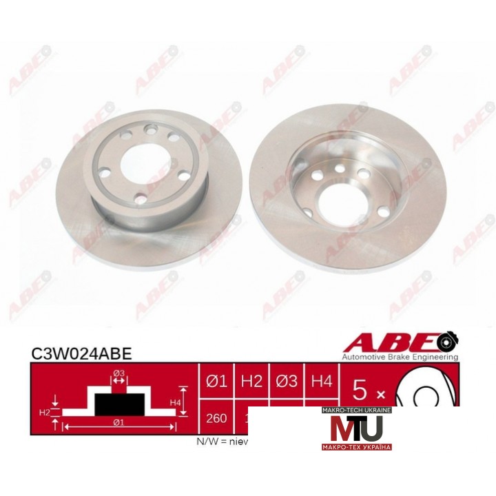 Тормозной диск ABE C3W024ABE