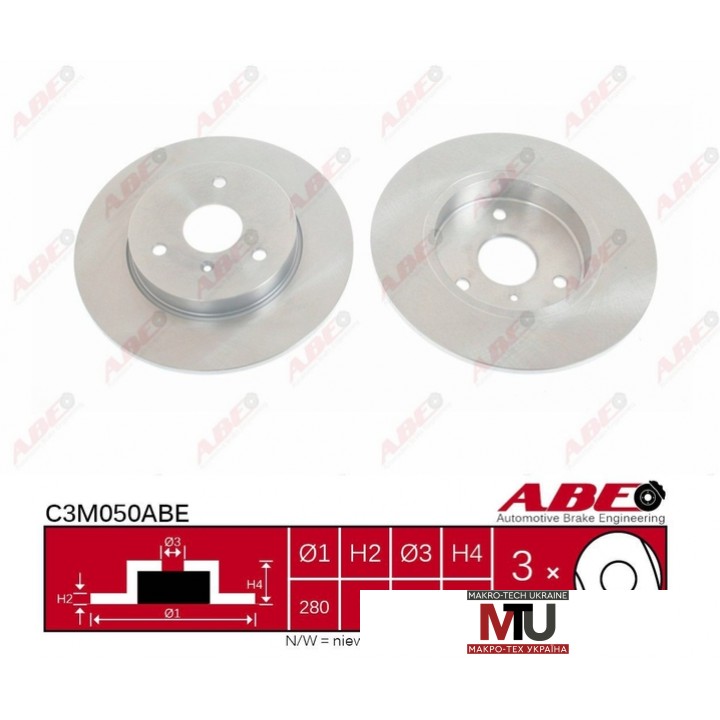 Тормозной диск ABE C3M050ABE