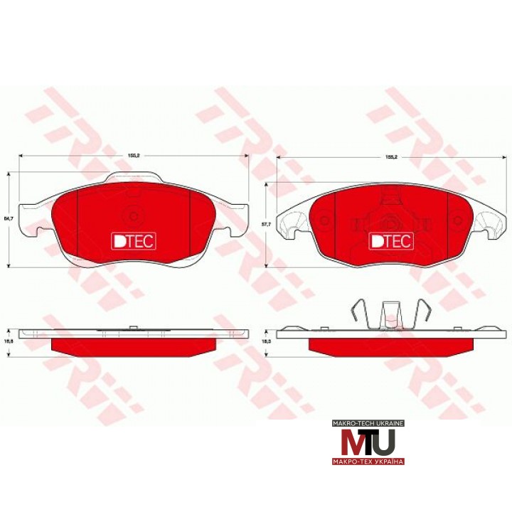Дисковые тормозные колодки TRW GDB1690DTE