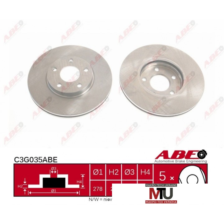Тормозной диск ABE C3G035ABE
