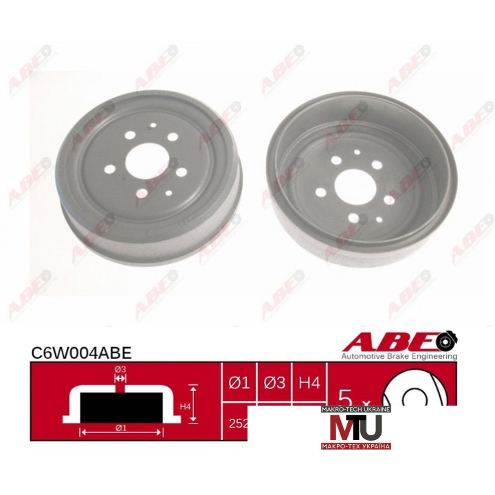 Тормозной барабан ABE C6W004ABE