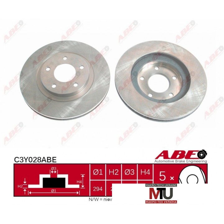 Тормозной диск ABE C3Y028ABE