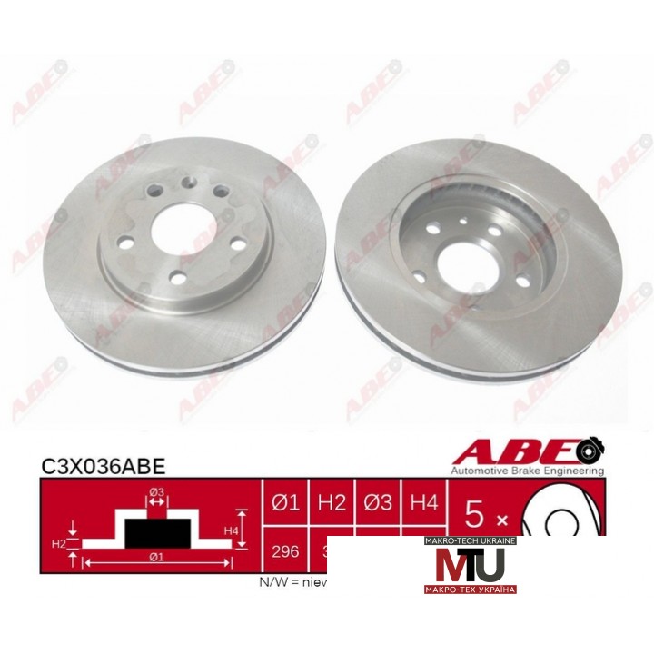 Тормозной диск ABE C3X036ABE