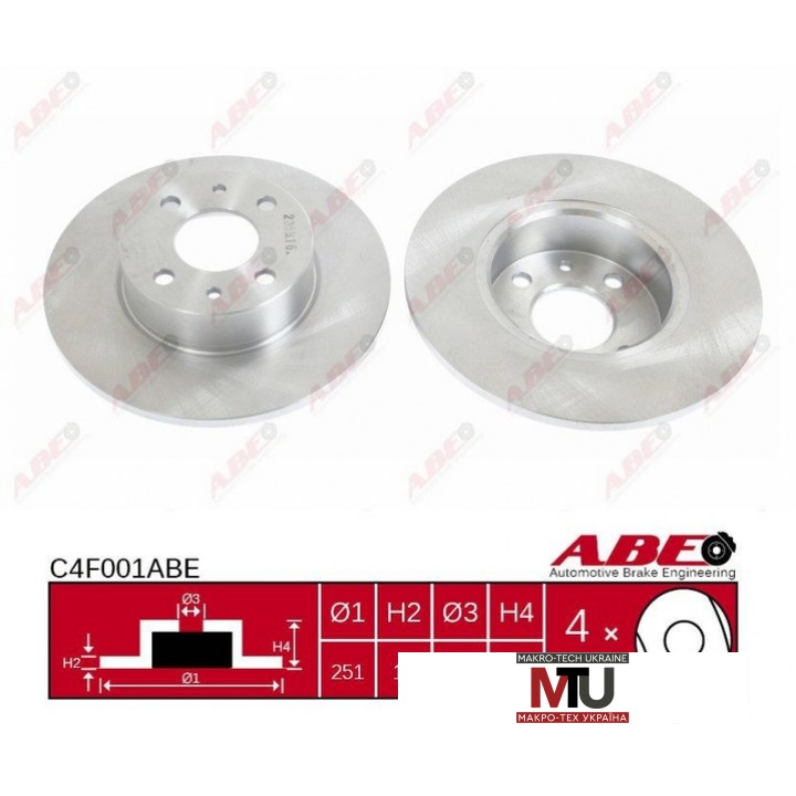 Тормозной диск ABE C4F001ABE