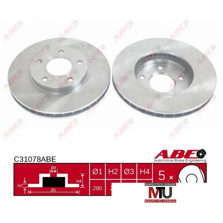 Тормозной диск ABE C31078ABE