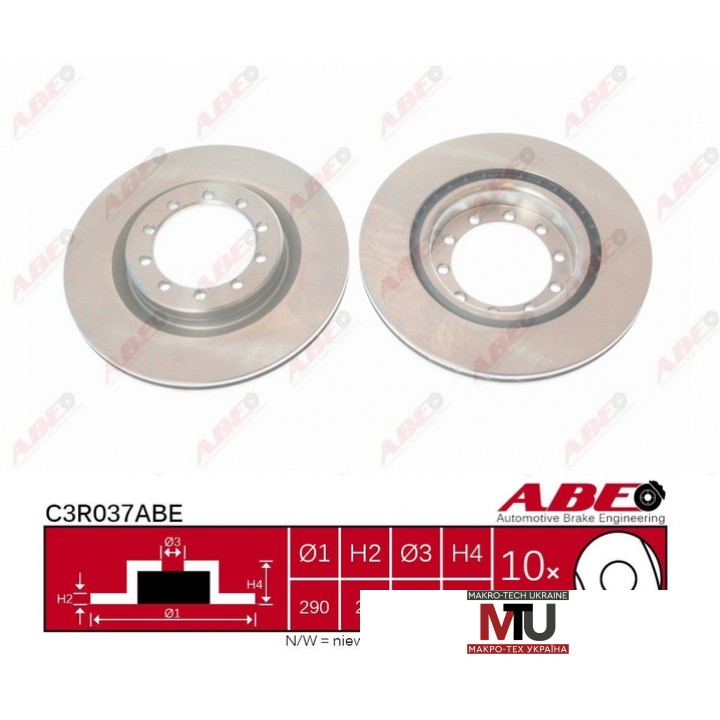 Тормозной диск ABE C3R037ABE