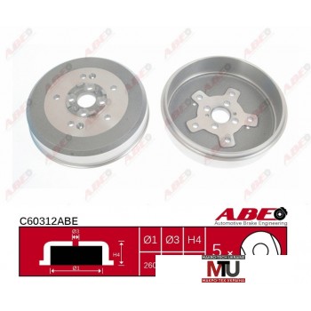 Тормозной барабан ABE C60312ABE