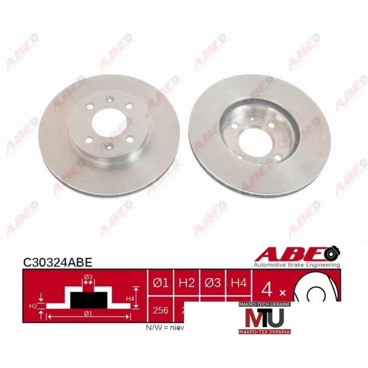Тормозной диск ABE C30324ABE