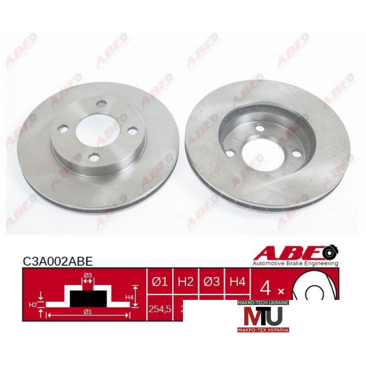 Тормозной диск ABE C3A002ABE