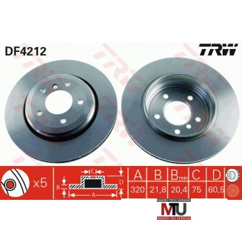 Тормозной диск TRW DF4212