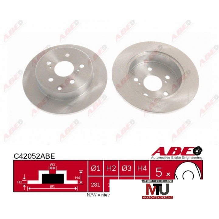 Тормозной диск ABE C42052ABE