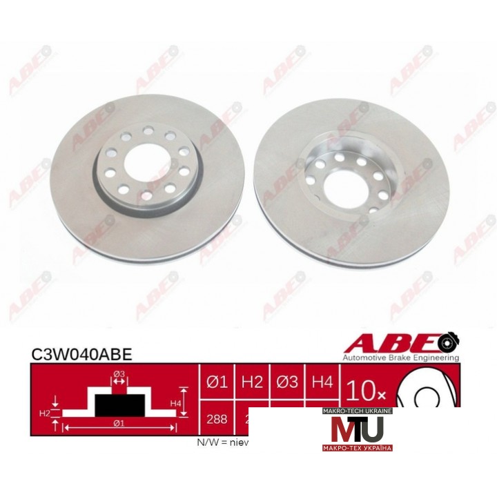 Тормозной диск ABE C3W040ABE