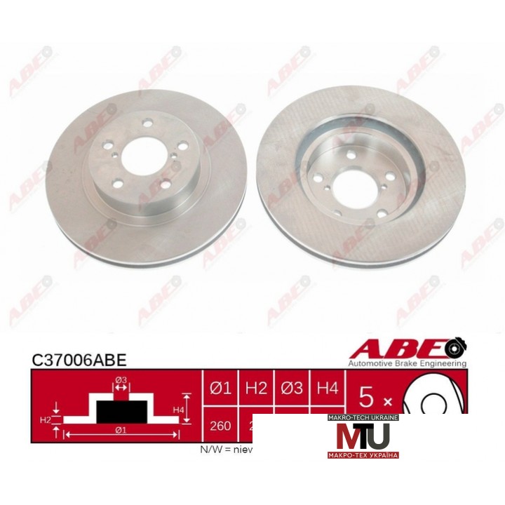 Тормозной диск ABE C37006ABE