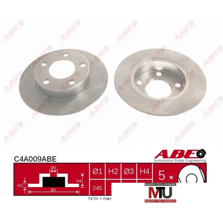 Тормозной диск ABE C4A009ABE