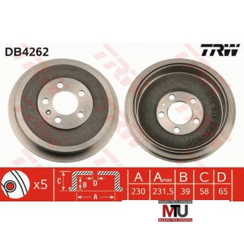 Тормозной барабан TRW DB4262