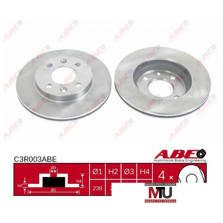 Тормозной диск ABE C3R003ABE
