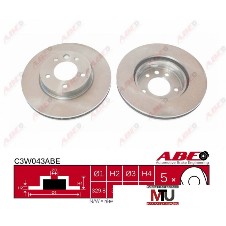 Тормозной диск ABE C3W043ABE