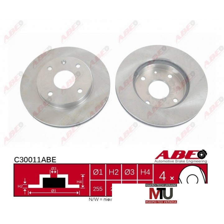 Тормозной диск ABE C30011ABE