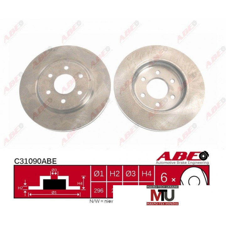 Тормозной диск ABE C31090ABE
