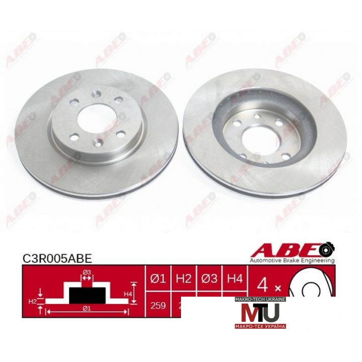Тормозной диск ABE C3R005ABE