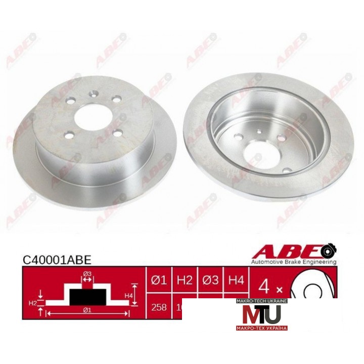 Тормозной диск ABE C40001ABE