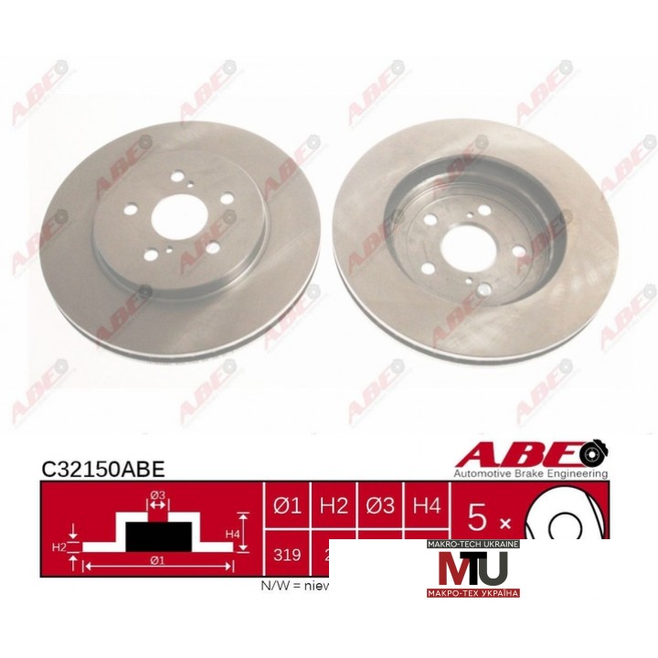 Тормозной диск ABE C32150ABE