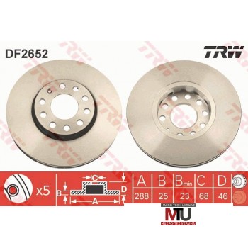 Тормозной диск TRW DF2652
