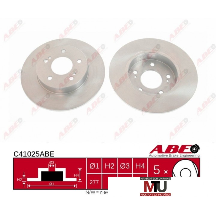 Тормозной диск ABE C41025ABE