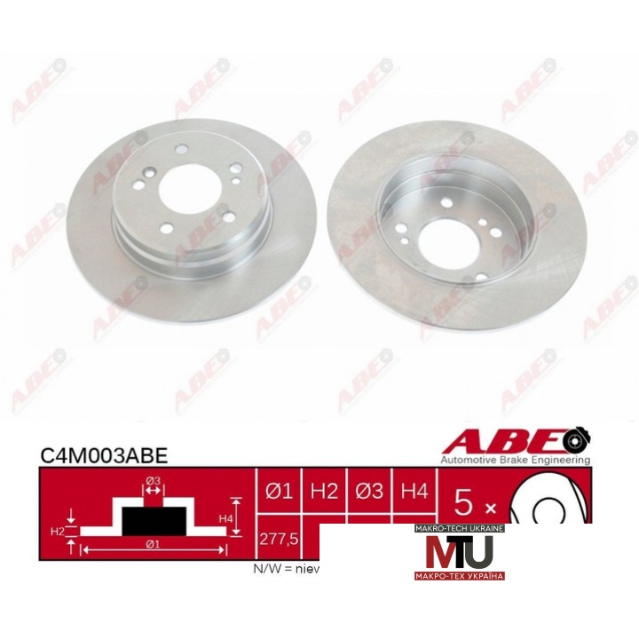 Тормозной диск ABE C4M003ABE