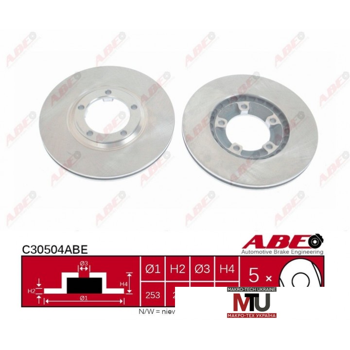 Тормозной диск ABE C30504ABE