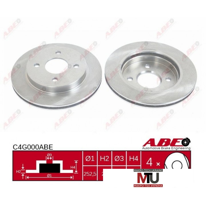 Тормозной диск ABE C4G000ABE
