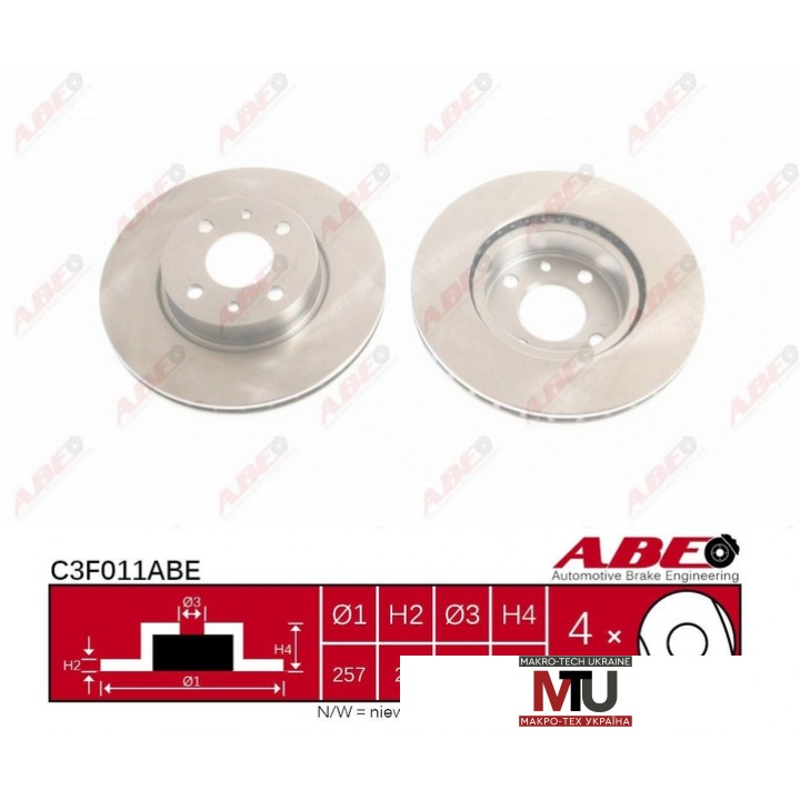 Тормозной диск ABE C3F011ABE