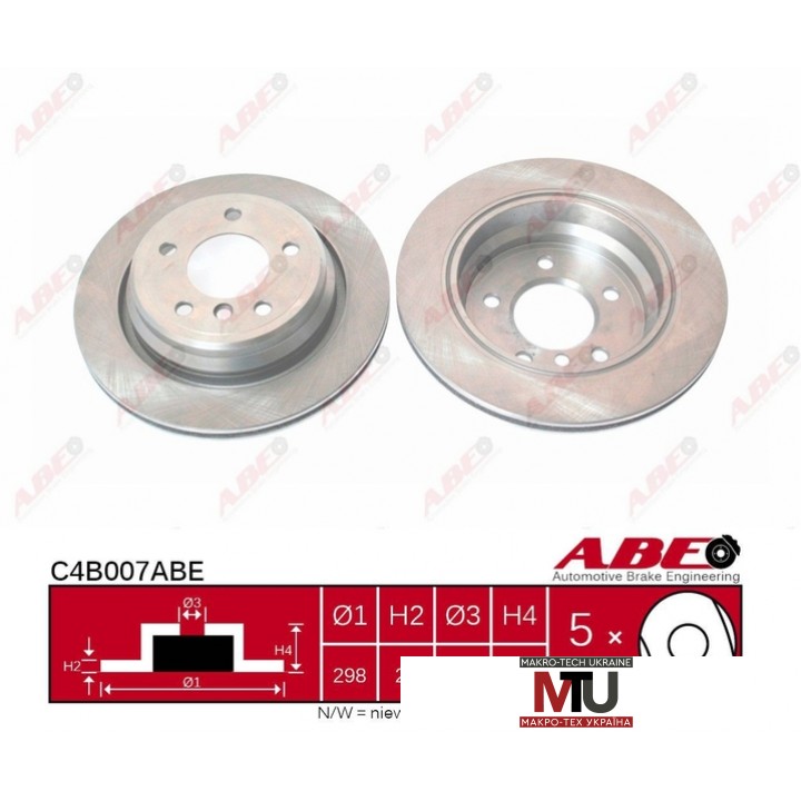 Тормозной диск ABE C4B007ABE
