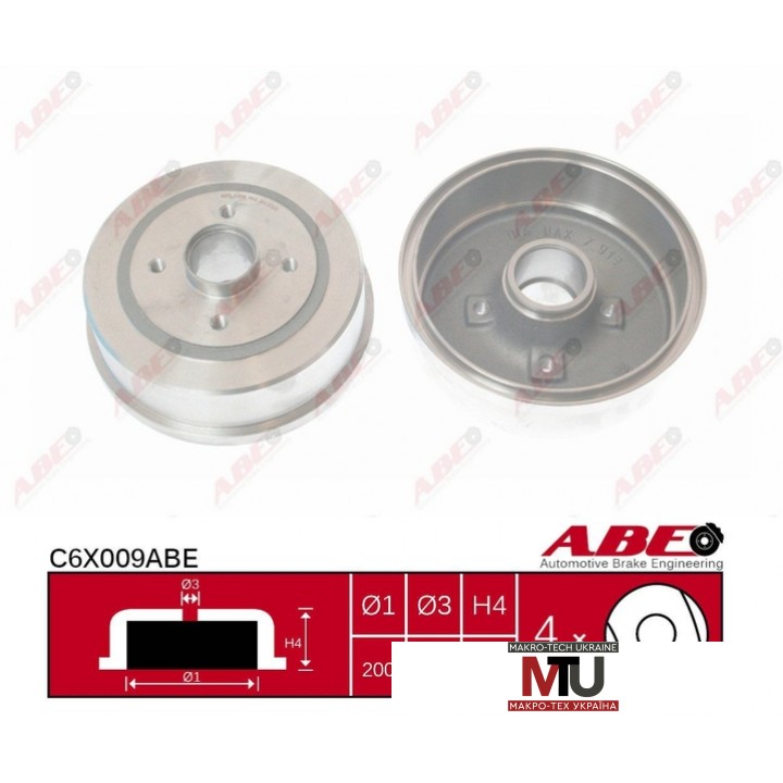 Тормозной барабан ABE C6X009ABE