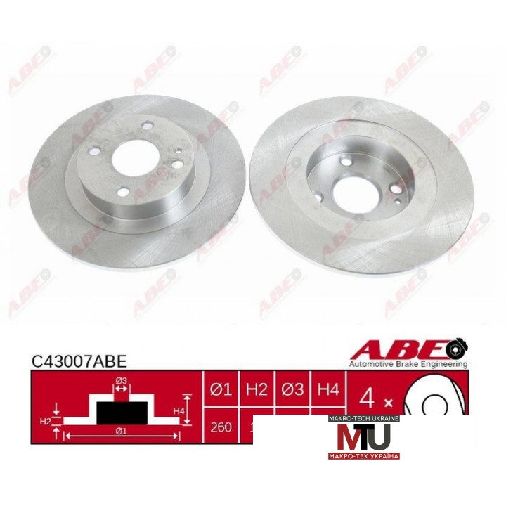 Тормозной диск ABE C43007ABE