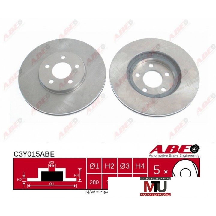 Тормозной диск ABE C3Y015ABE