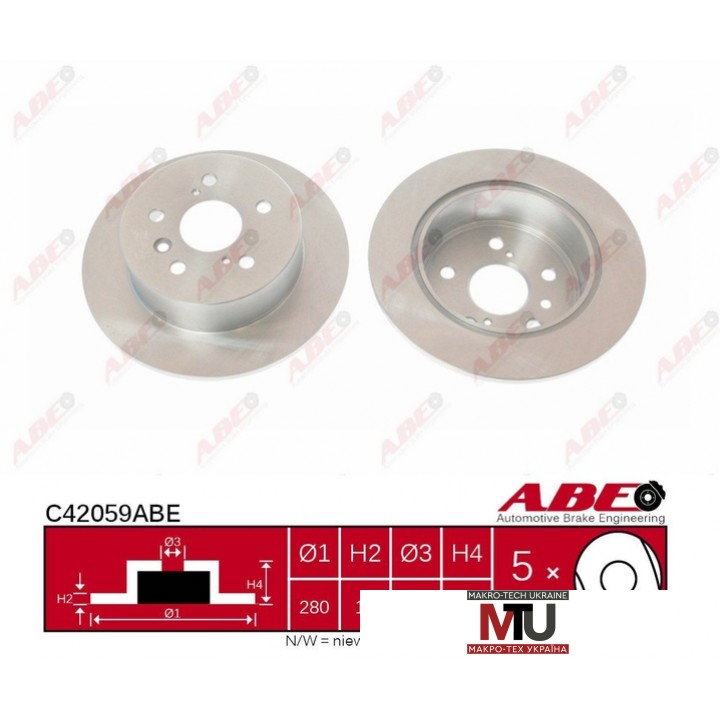Тормозной диск ABE C42059ABE