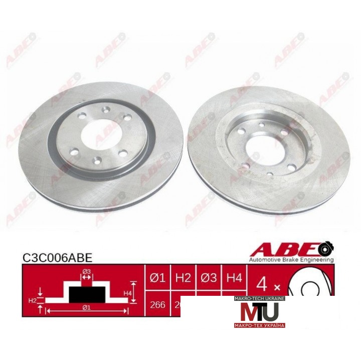 Тормозной диск ABE C3C006ABE